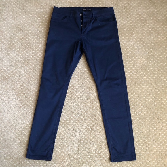 BALENCIAGA Navy Chinos, Size 32 - Picture 2 of 16